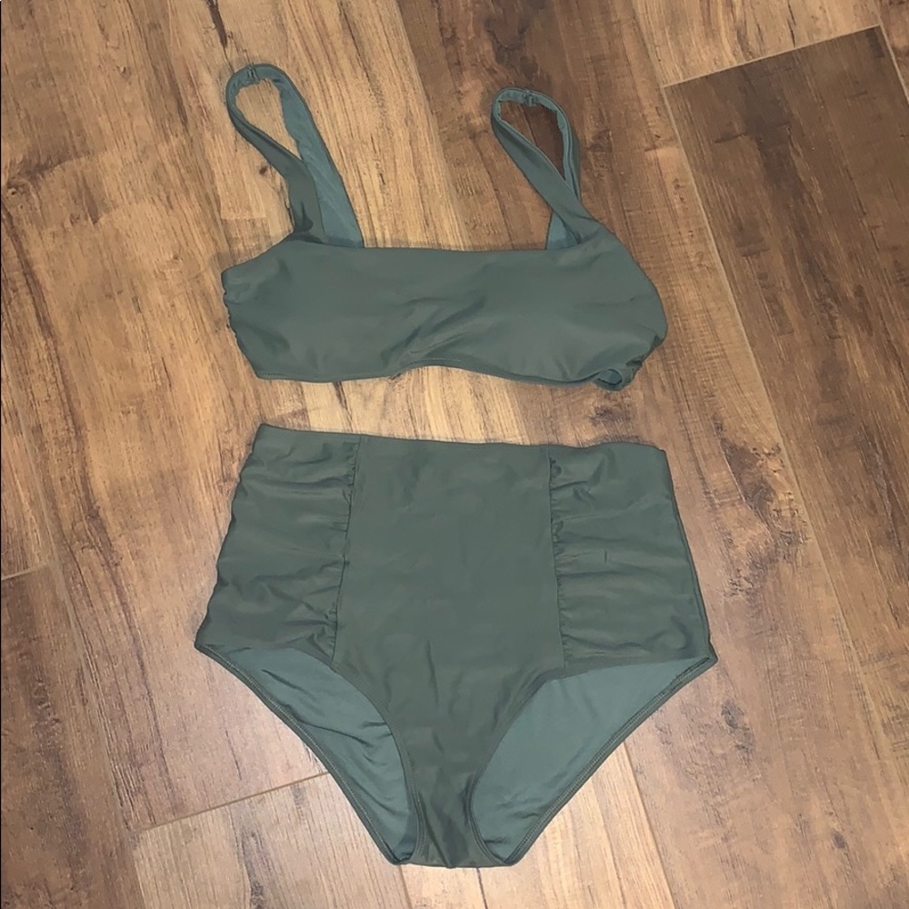 Olive Green AE bathing suit